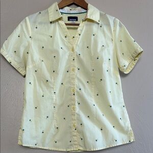 Vintage Y2K Twee Basic Editions Pineapple Print Cotton Women’s Shirt. Size M.